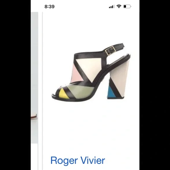 Roger Viver Bauhaus skyscraper high heels sandals, 36 1/2 - Picture 2 of 16